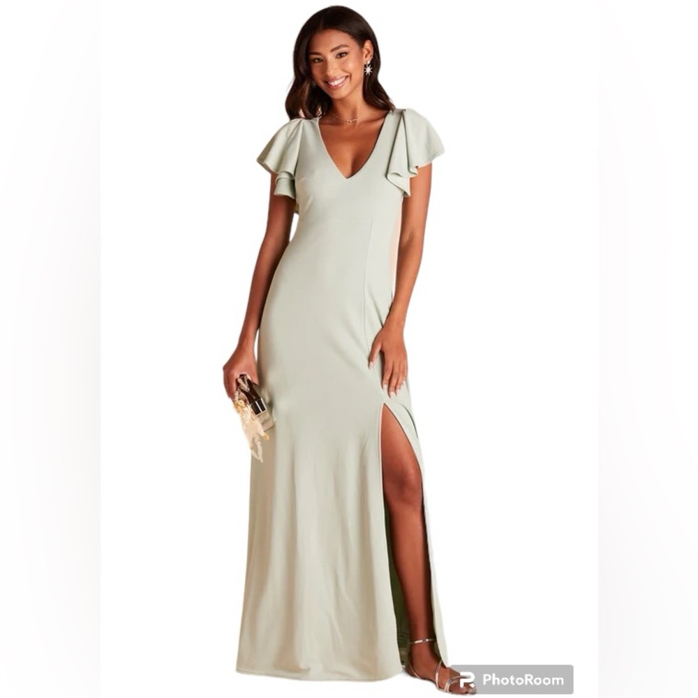 Birdy Grey NWT Hannah Crepe Sage Green Formal Dress Medium Spring Bridesmaid